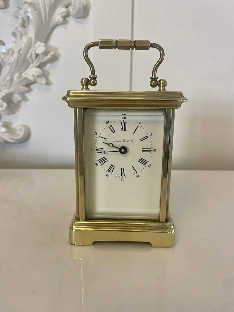 Antique Edwardian Quality Brass Carriage Clock